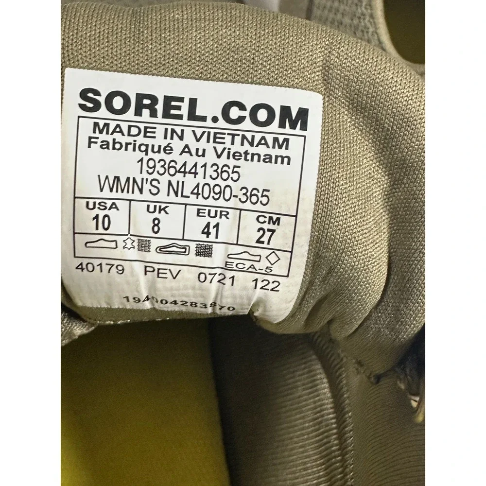 Sorel Out N About Plus Low Waterproof‎ Sneakers Sage Green Womens 10 NL4090-365